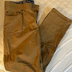 Old Navy Tan Chinos with Straight Legs and Zipper Fly